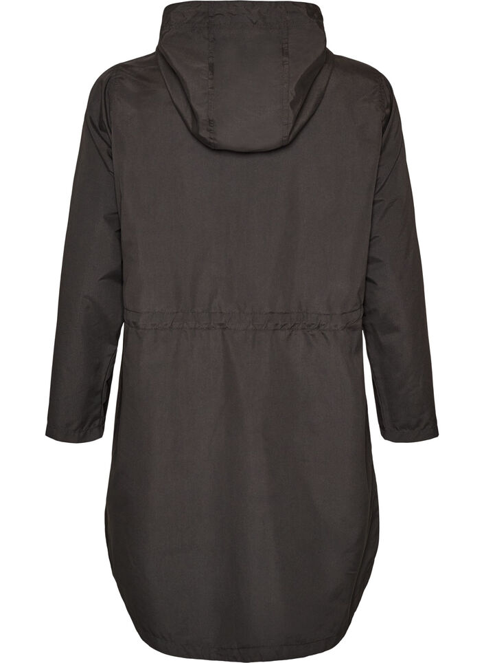 Leichter Parka mit Kapuze, Schwarz, Packshot image number 1