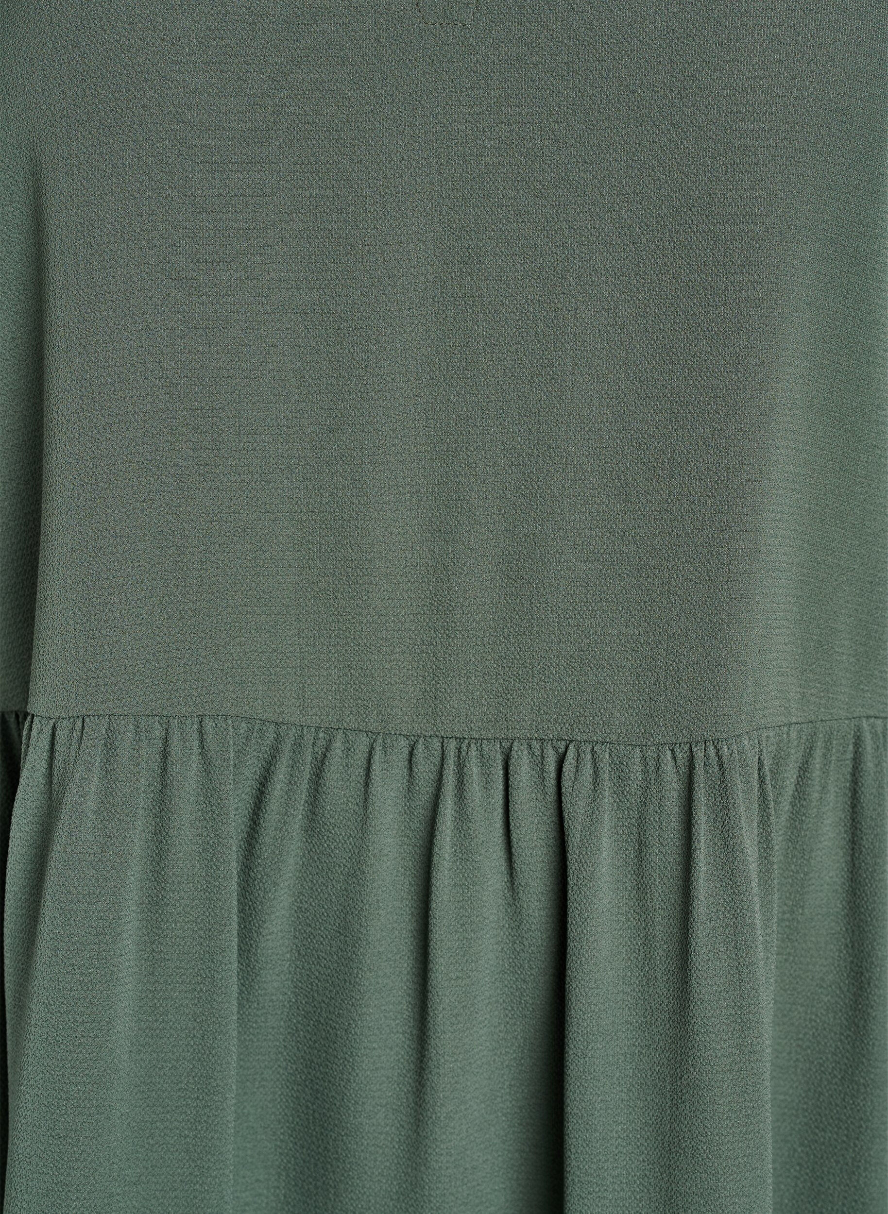 Zizzi Kurzarmkleid mit A-Linie und Teilungsn&auml;hten, Gr&uuml;n, Packshot image number 2