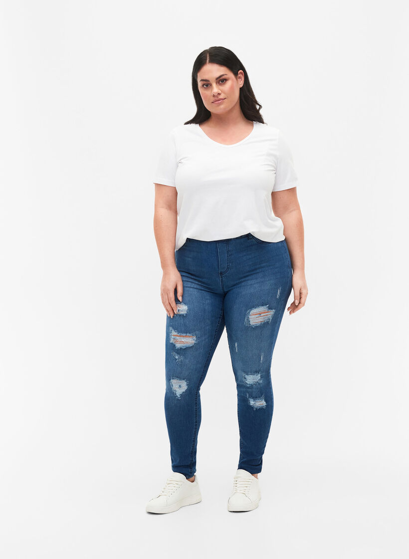 Jeggings mit Rissen, Dark blue, Model image number 0