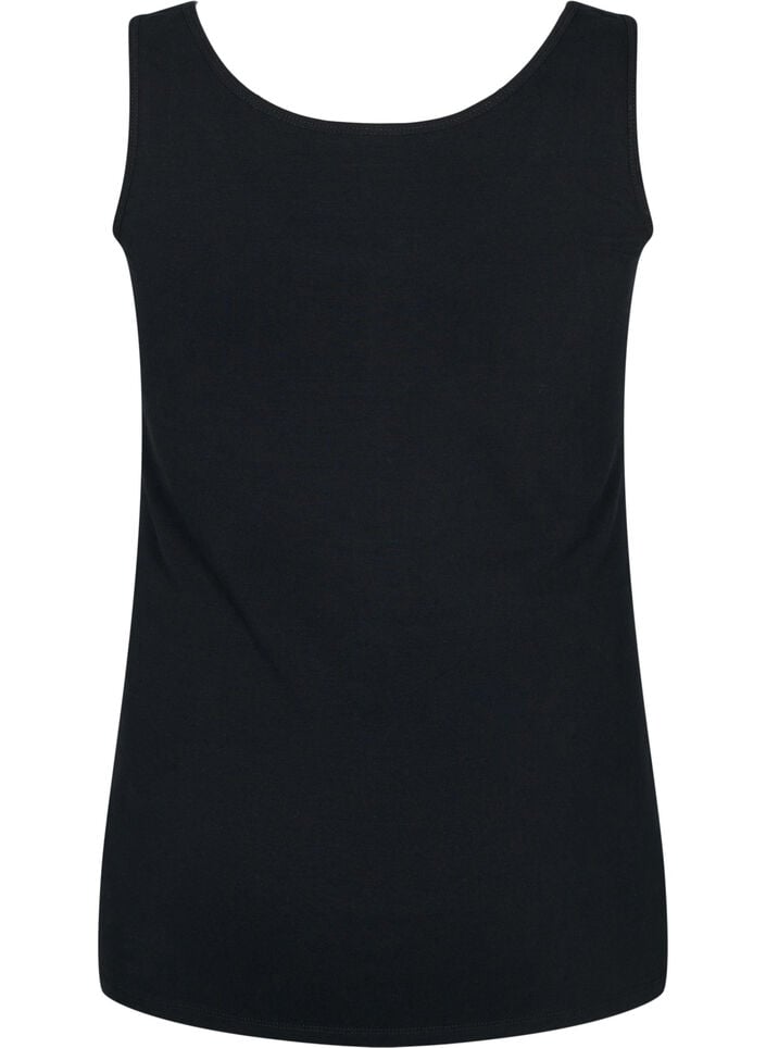 Einfarbiges basic Top aus Baumwolle, Schwarz, Packshot image number 1