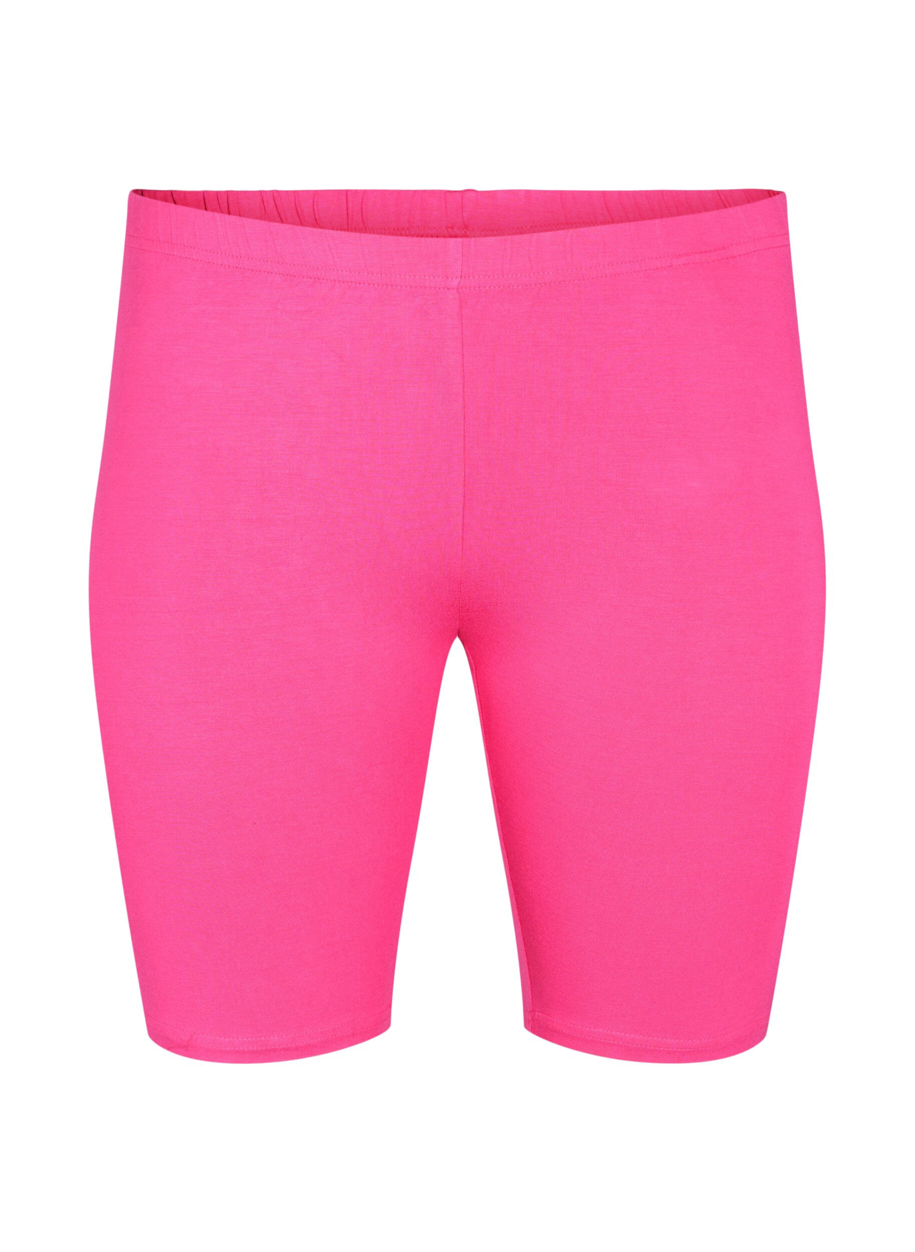 Zizzi Einfarbige Basic Radlershorts, Pink, Packshot image number 0