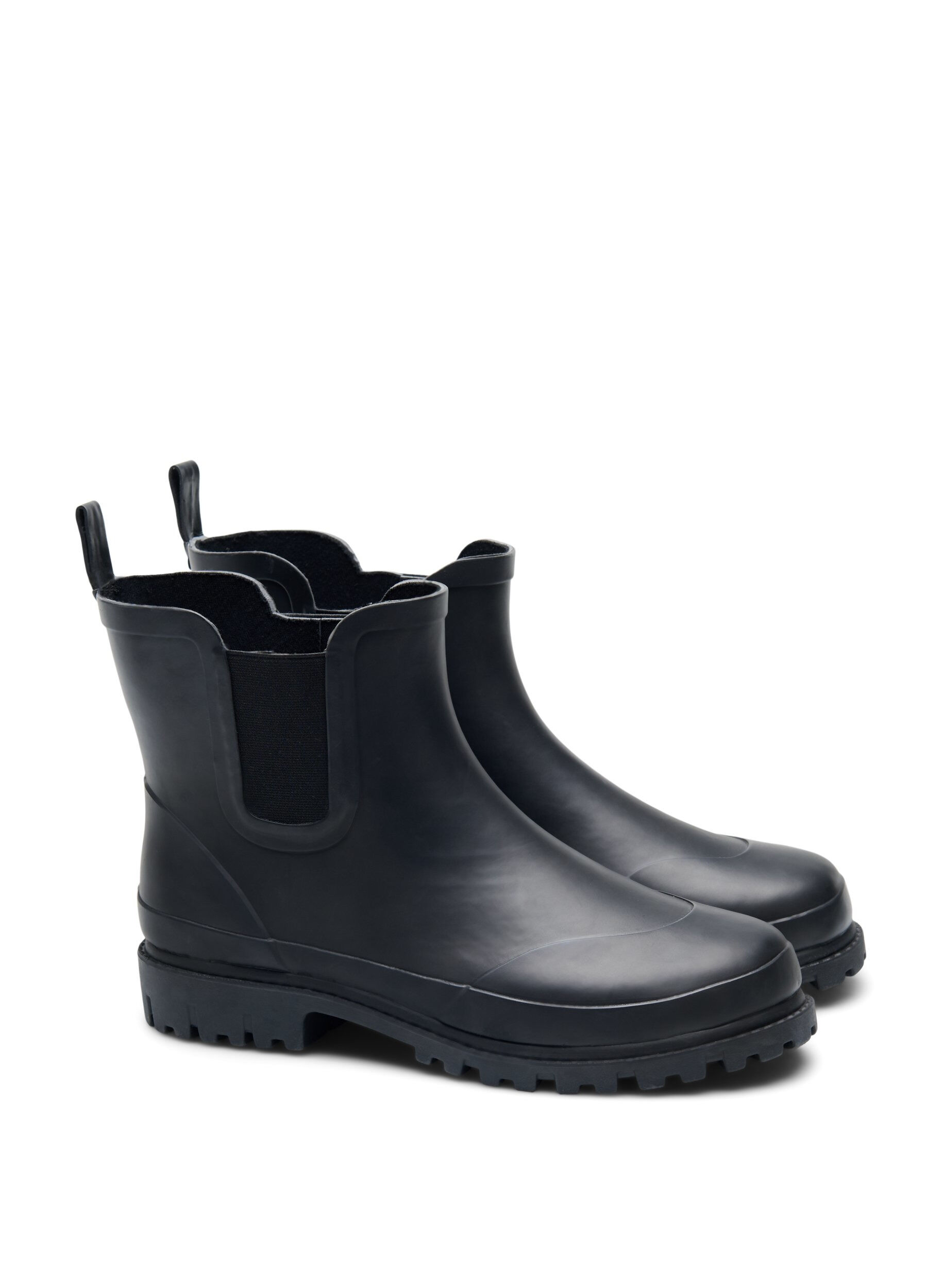 Zizzi Kurze breite Passform Gummistiefel, Black, Packshot image number 1