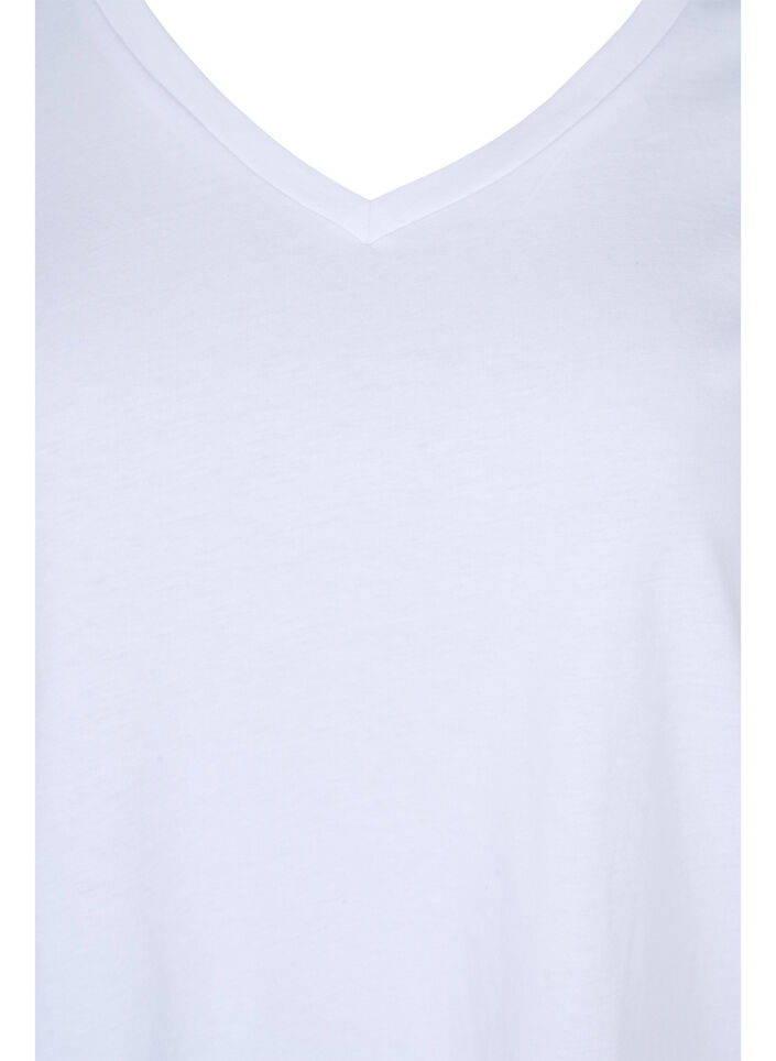 2er-Pack basic T-Shirts aus Baumwolle, Navy B/B White, Packshot image number 3