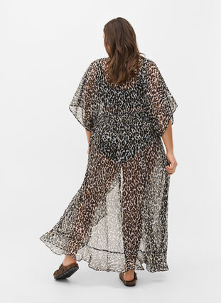 Strand-Kimono mit Print, Leopard Print, Model image number 1