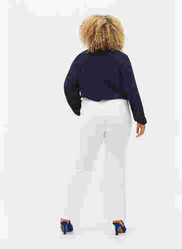 Ellen Bootcut-Jeans mit hoher Taille, White, Model image number 1