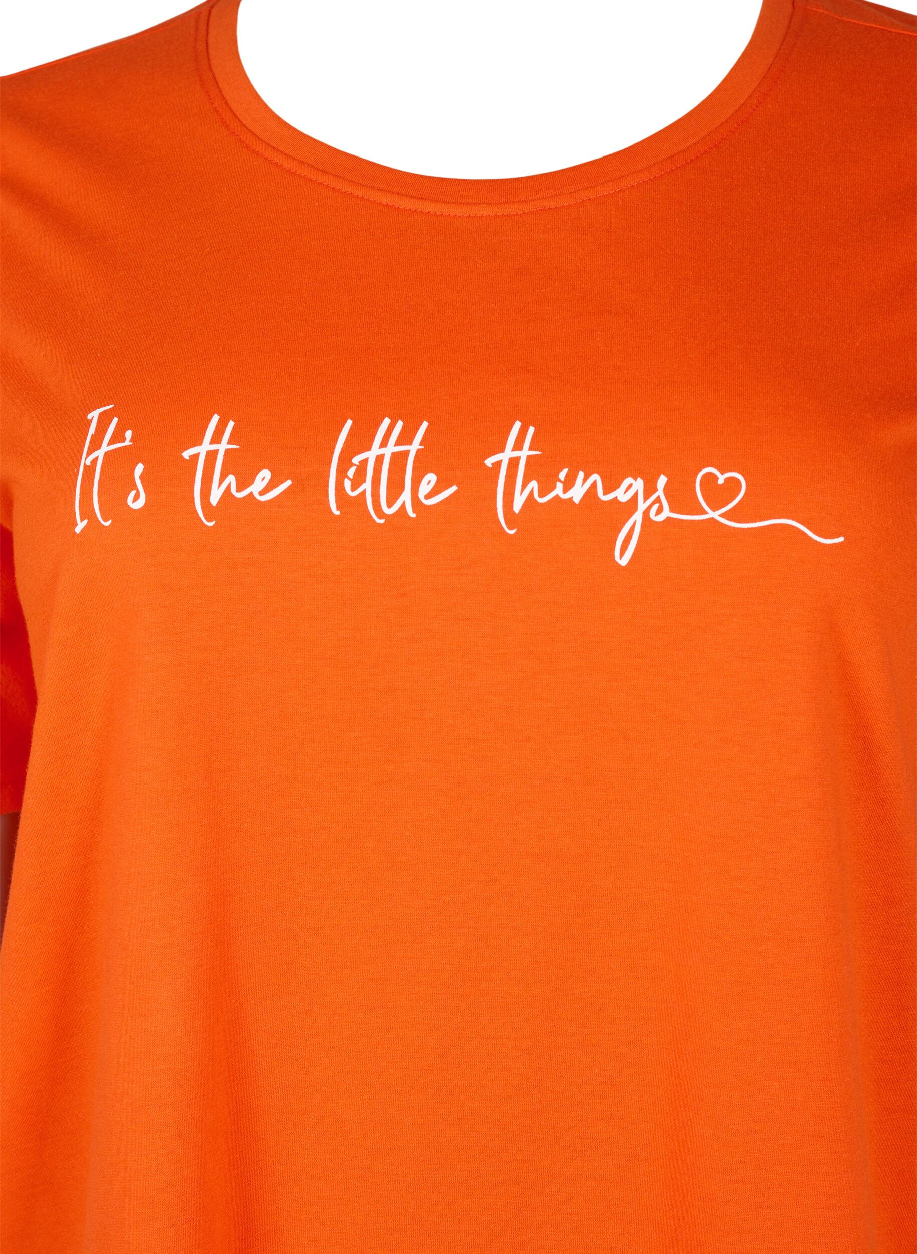 Zizzi FLASH - T-Shirt mit Motiv, Orange.com, Packshot image number 2
