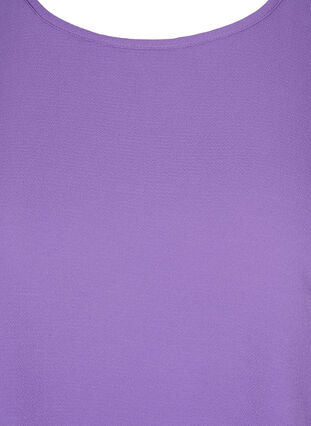 Bluse mit kurzen Ärmeln und Rundhalsausschnitt, Deep Lavender, Packshot image number 2