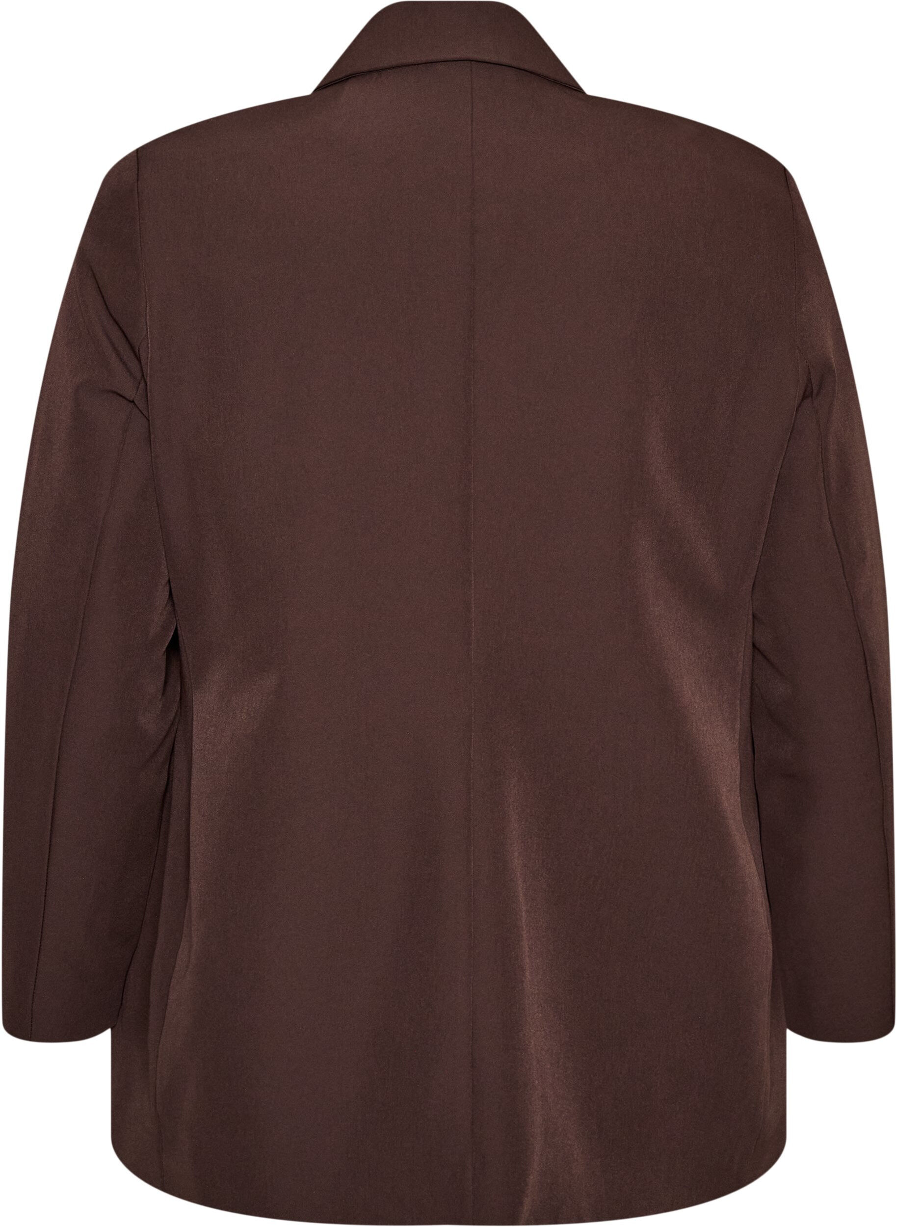 ZizziKlassischer Blazer mit Knopfverschluss, Braun, Packshot image number 1