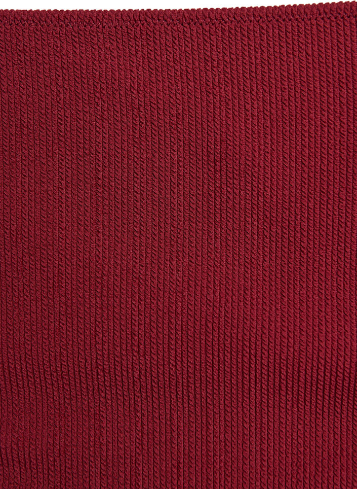 Hoch taillierte Bikinihose mit Struktur, Rot, Packshot image number 2