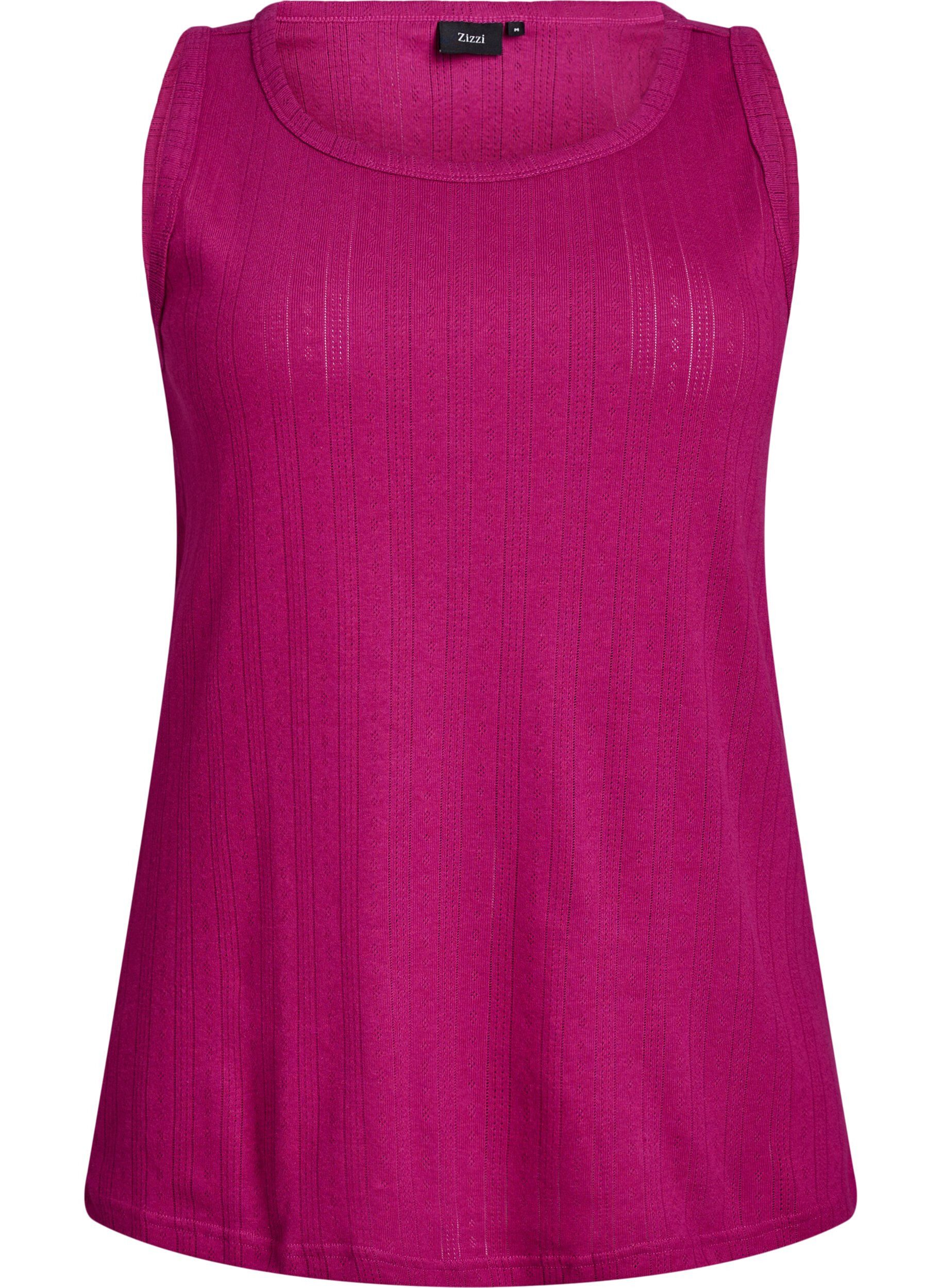 ZizziNachthemd aus Bio-Baumwolle mit Strukturmuster, Pink, Packshot image number 0