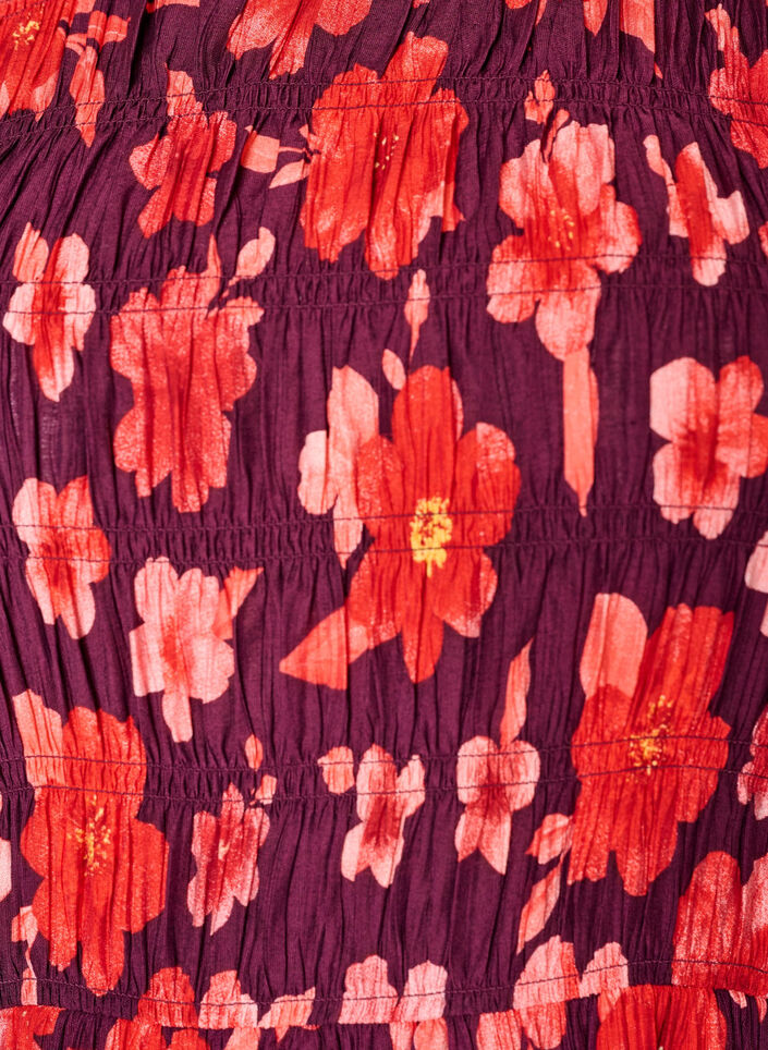 Kleid mit Smock und Blumenprint, Lila, Packshot image number 2
