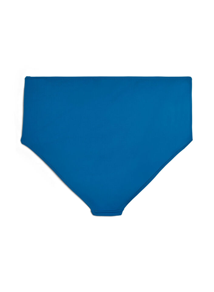 Bikini-Unterteil mit hoher Taille, Blau, Packshot image number 1
