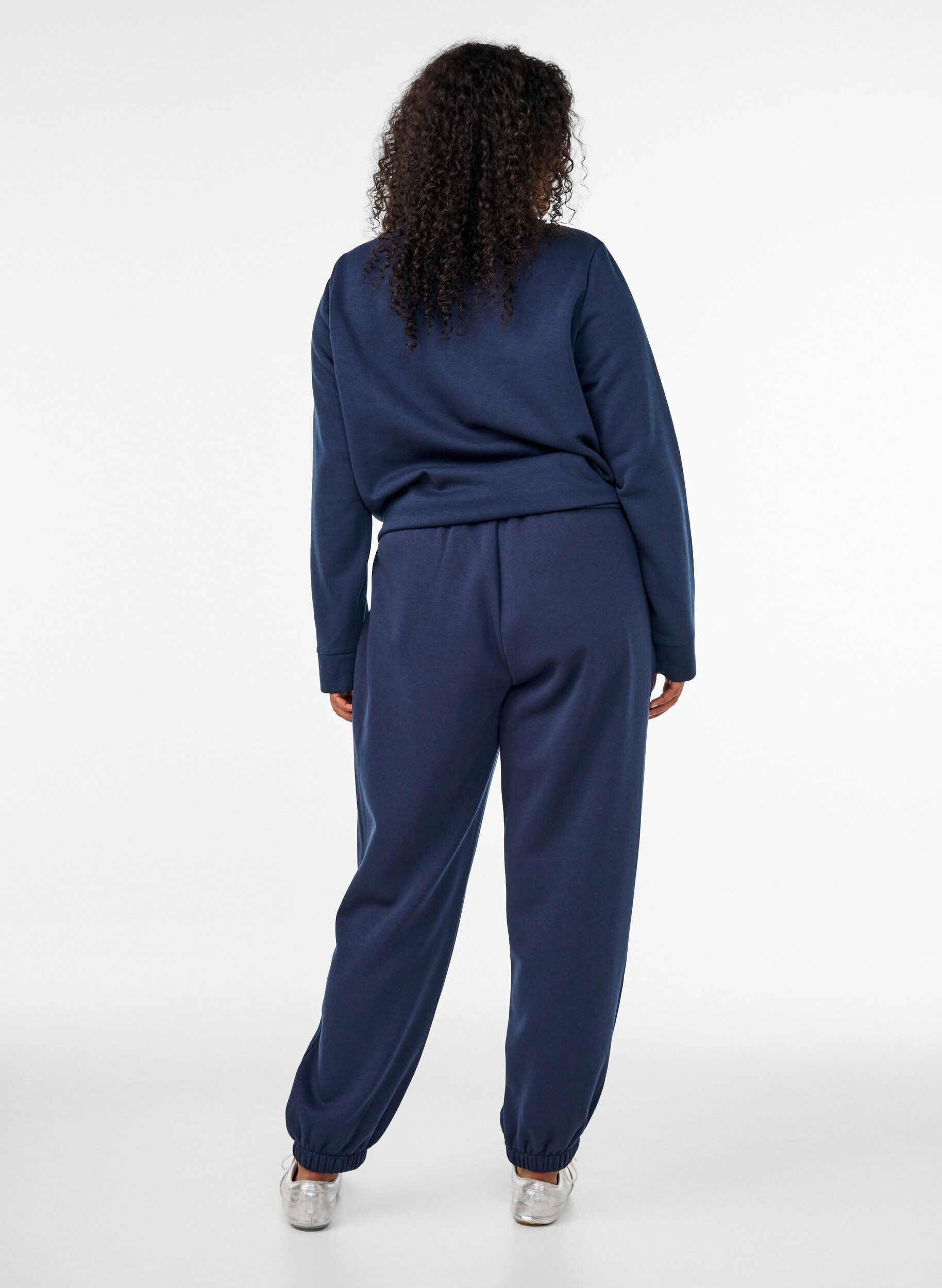 ZizziHoch taillierte Sweatpants mit Kordelzug, Blau, Model image number 1