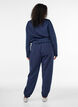 Hoch taillierte Sweatpants mit Kordelzug, Blau, Model image number 1