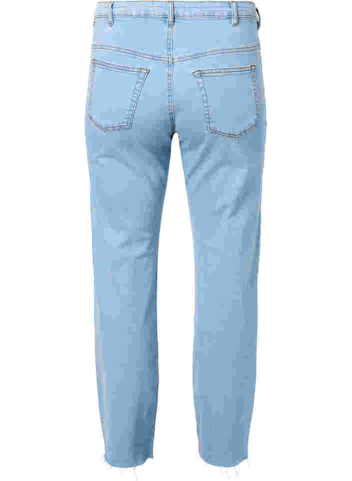 Hochtaillierte Gemma Jeans mit Loch am Knie, Ex Lgt Blue, Packshot image number 1