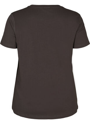 Kurzarm T-Shirt aus Baumwolle mit Print, Grey, Packshot image number 1