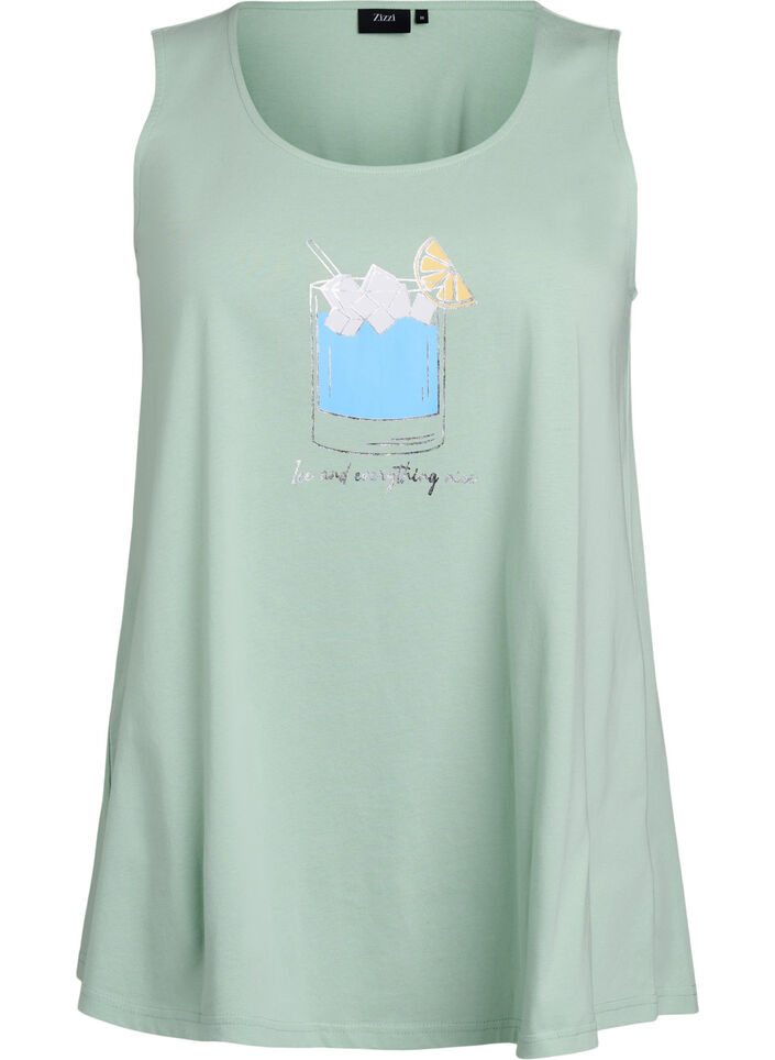 Top aus Baumwolle mit A-Linie, Gr&uuml;n, Packshot image number 0