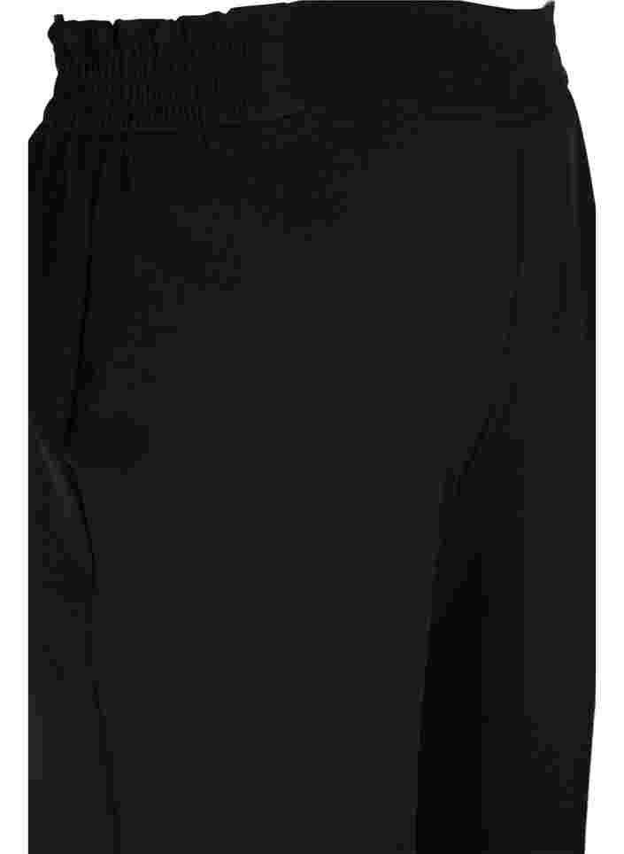 Einfarbige Hose mit Straight Fit, Black, Packshot image number 3