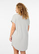 Kurzarm-Nachthemd mit Textaufdruck, Grau, Model image number 2
