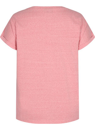 Meliertes T-Shirt aus Baumwolle, Blush Mel, Packshot image number 1