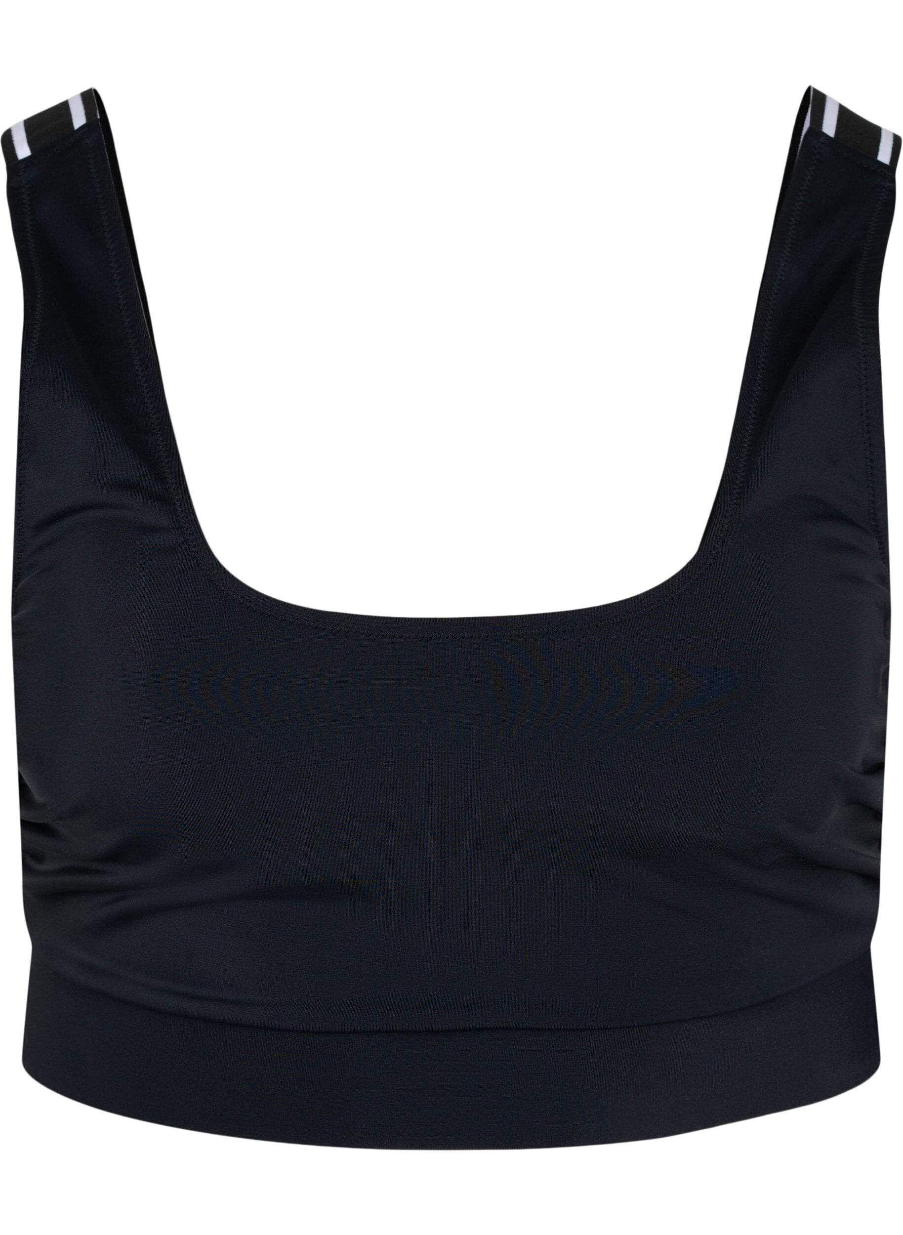 Zizzi Bikinioberteil mit gestreiften Schultertr&auml;gern, Black, Packshot image number 0