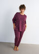 Nachtbluse mit Print, Dunkles Bordeaux, Model image number 1
