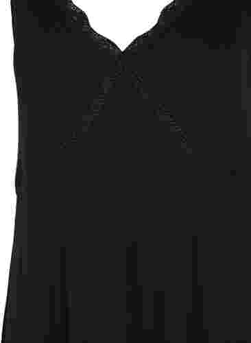 Ärmelloses Nachthemd aus Viskose, Black, Packshot image number 2