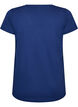 T-Shirt aus Baumwolle mit Frontprint und V-Ausschnitt, Blau, Packshot image number 1