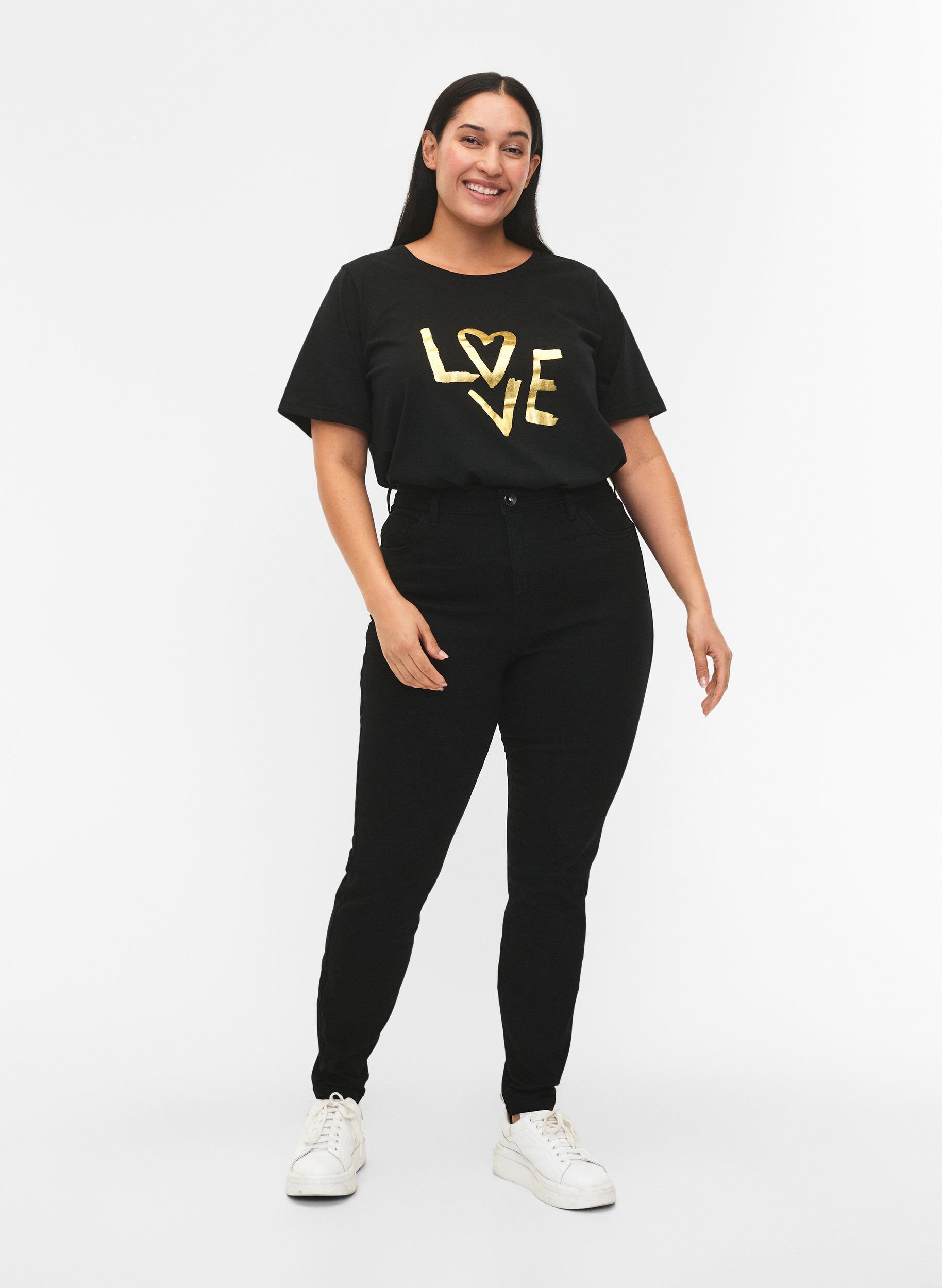 Schwarze Skinny Jeans