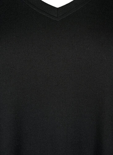 Langärmelige Bluse mit breitem Ärmelaufschlag und Knöpfen, Black, Packshot image number 2