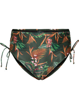 Gedruckte Bikini-Unterteile mit einer hohen Taille, Boheme Palm Aop , Packshot image number 0