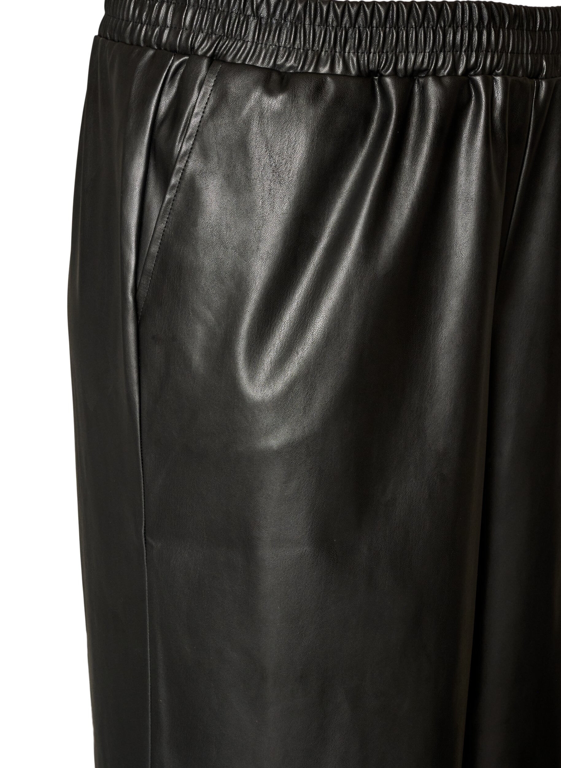 ZizziBallonhose aus Kunstleder, Schwarz, Packshot image number 2