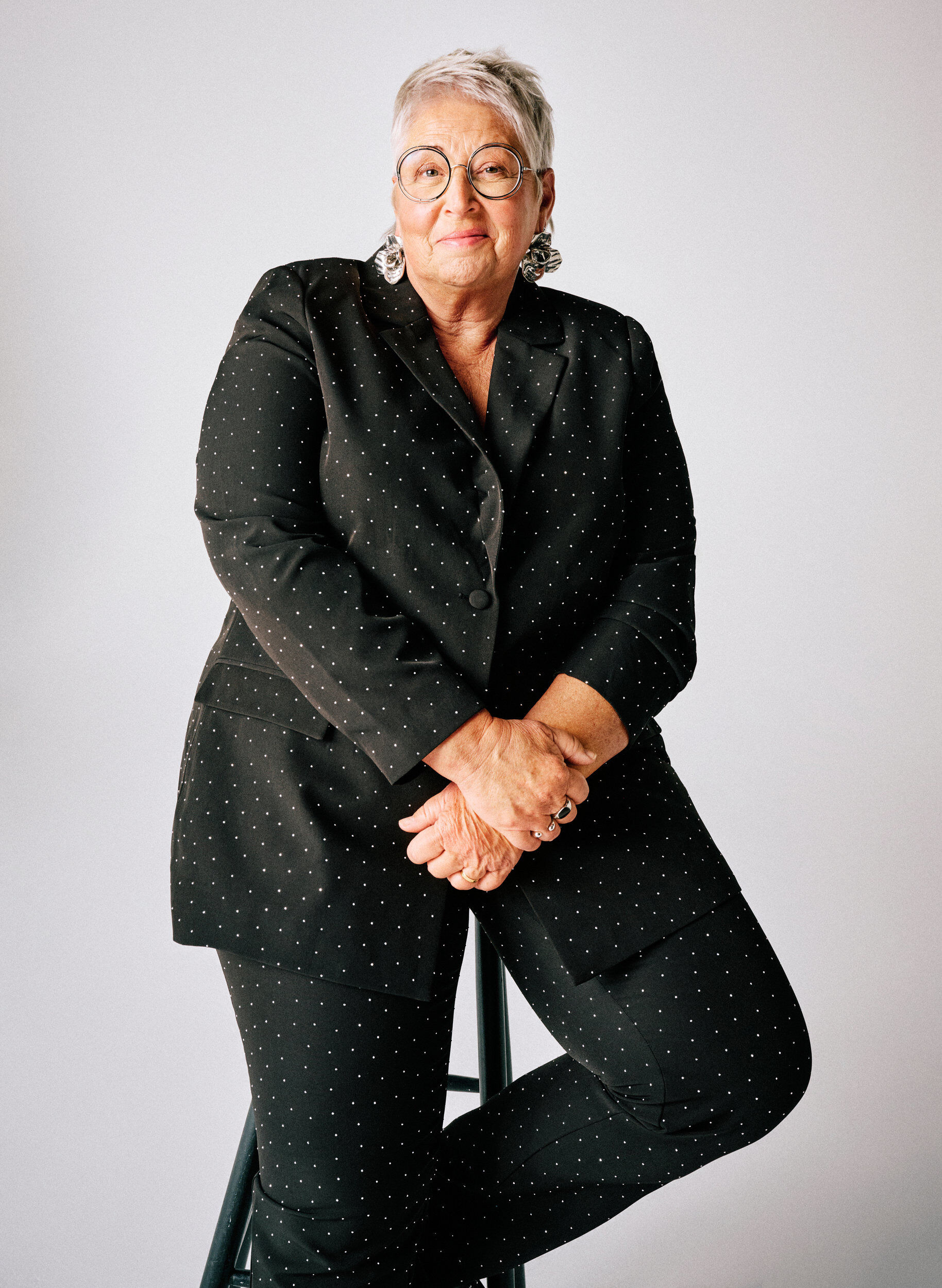 Zizzi Blazer mit Strasssteinen, Schwarz, Image image number 0