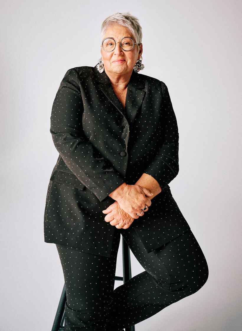 Blazer mit Strasssteinen, Schwarz, Image