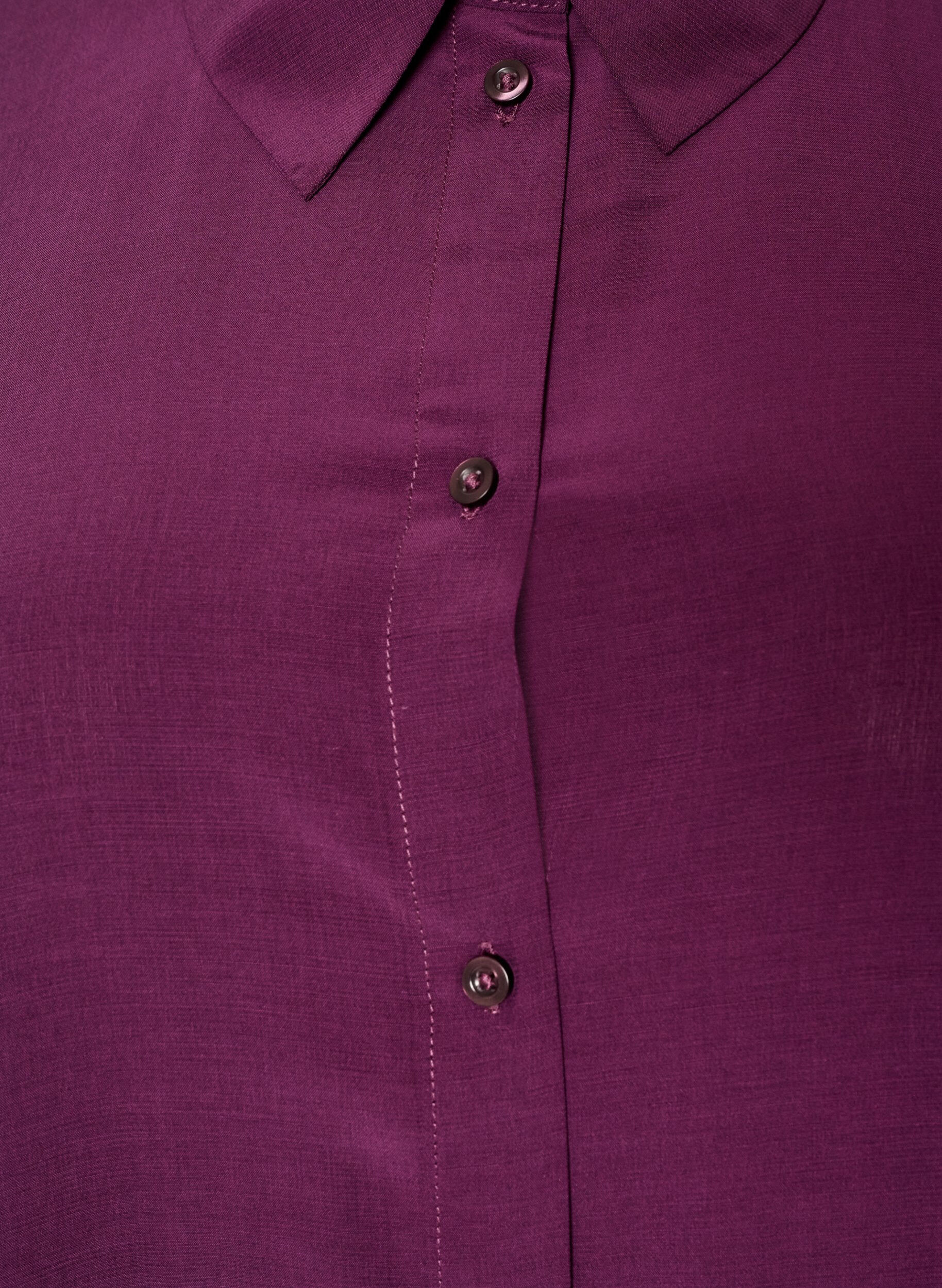 ZizziKurzes Hemdblusenkleid mit R&uuml;schenvolant, Lila, Packshot image number 2