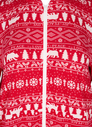 Jumpsuit mit Weihnachtsprint, Kapuze und Reißverschluss, Christmas AOP, Packshot image number 2