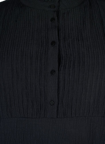 Langärmlige Bluse mit Rüschenkragen, Black, Packshot image number 2