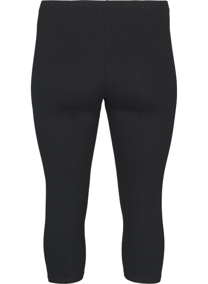 Basic-Leggings mit 3/4-Länge aus Viskose, Black, Packshot image number 1