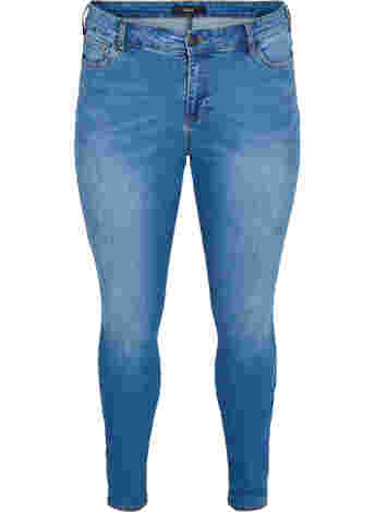 Super Slim Amy Jeans mit Schleife und Reißverschluss