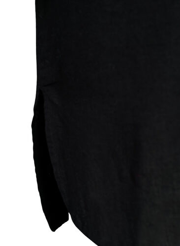 Langes Hemd mit kurzen Ärmeln, Black, Packshot image number 3