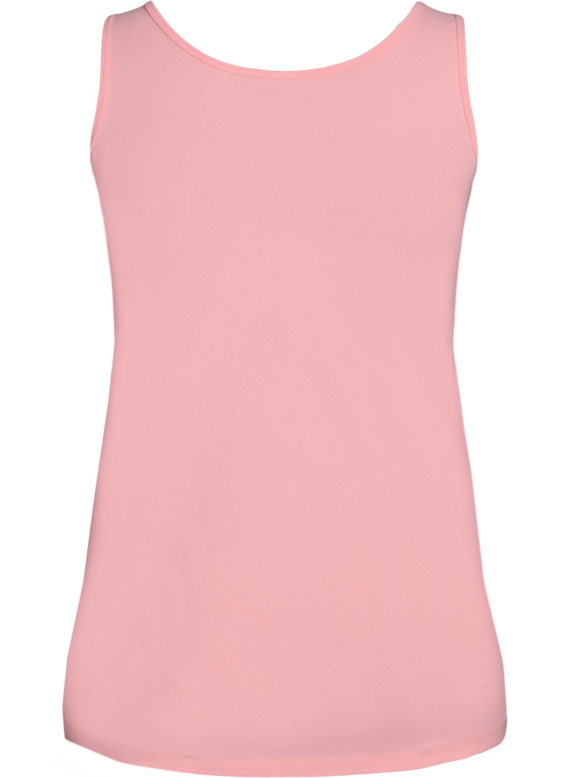 ZizziEinfarbiges Basic Top aus Baumwolle, Rot, Packshot image number 1