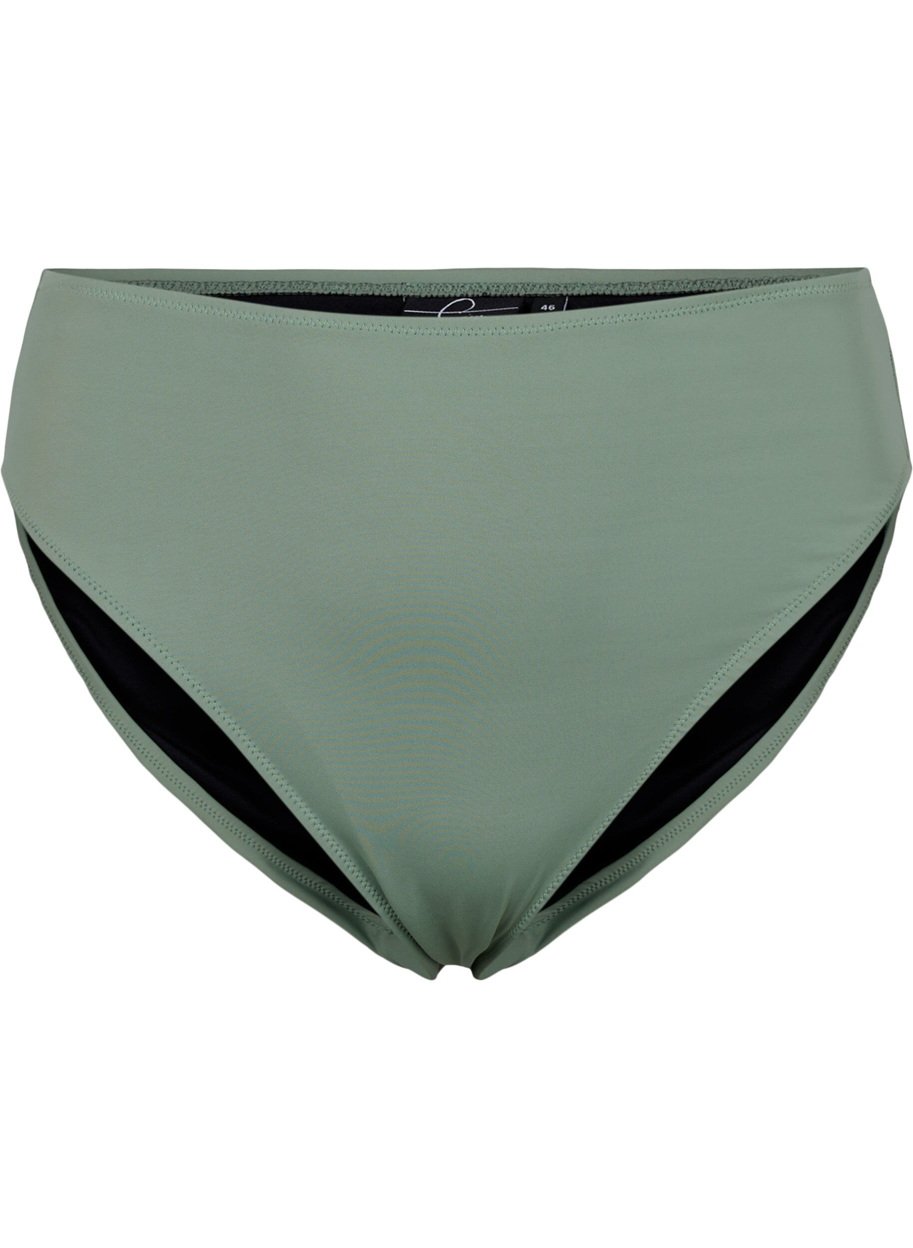Zizzi Tai-Bikinipanty mit normaler Taille, Gr&uuml;n, Packshot image number 0