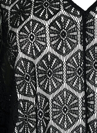 Kaftan-Strandkleid mit Lochmuster, Black, Packshot image number 2