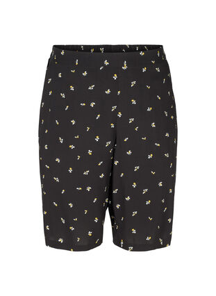 Bermuda-Shorts aus Viskose mit Print, Black AOP, Packshot image number 0