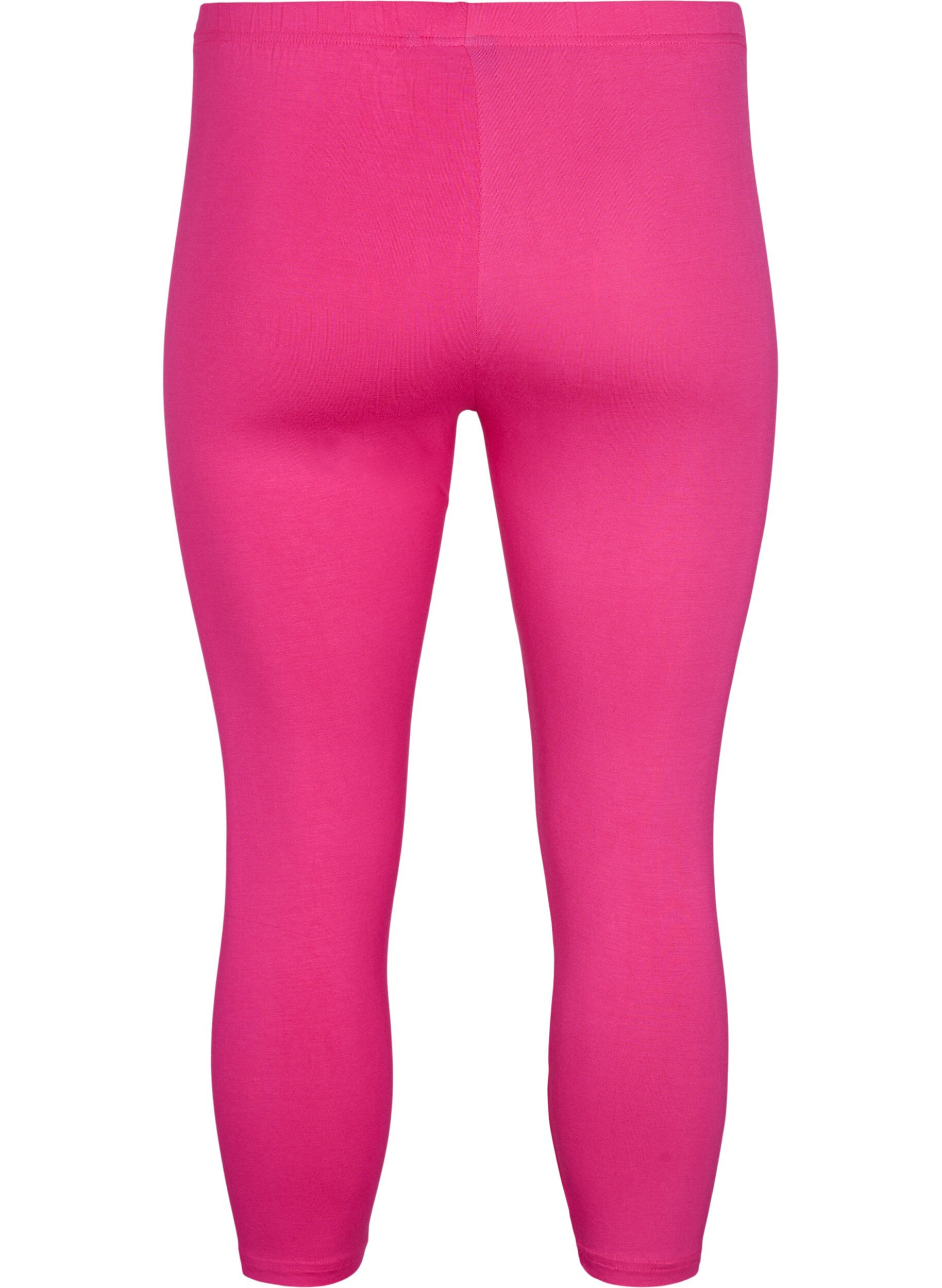 Zizzi Basic 3/4-Leggings aus Viskose, Pink, Packshot image number 1