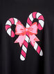 Nachthemd aus Bio-Baumwolle mit Weihnachtsmotiv, Schwarz, Packshot image number 2