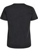 T-Shirt aus Bio-Baumwolle mit Rockprint, Schwarz, Packshot image number 1