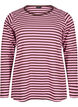 Gestreifte Bluse mit langen &Auml;rmeln, Pink, Packshot image number 0