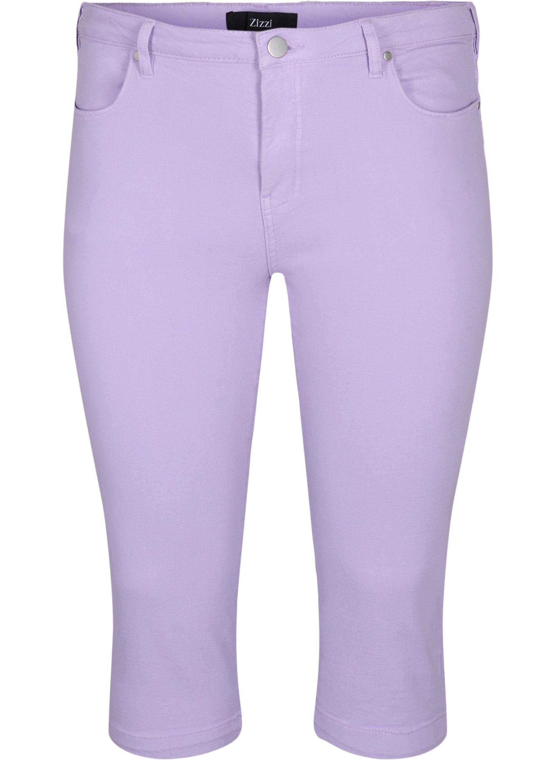 Zizzi Eng anliegende Emily Capri-Hose, Lavender, Packshot image number 0