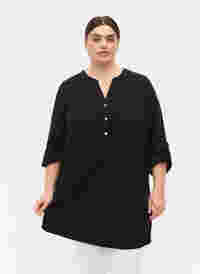 Tunika aus Baumwolle mit Anglais-Stickerei, Black, Model
